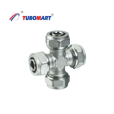 Messing-Pex-Rohr-Kompressionsarmaturen Chromplattierte Wasserversorgungs-Kompressionsarmaturen
