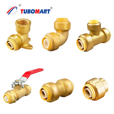 Warm-Kaltwasser-Pex-Schubarmaturen Bleifrei-Schnellanschluss-Brass-Armaturen PN10 PN16