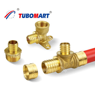 Industrielle Pex-Rohrverbindungen Glatter Betrieb Messing-Pex-Rohrverbindungen