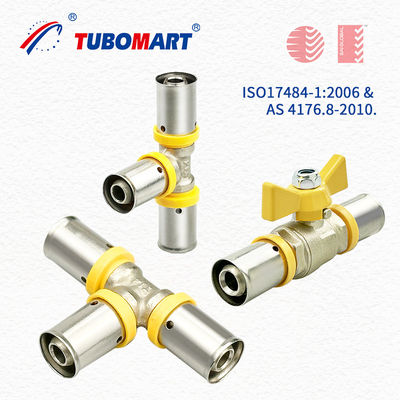 Wasserleitungen Pex Press Fittings 3/4 Zoll für Duschschlauch Gasleitungen