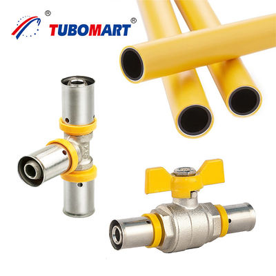 Messing GAS PEX AL PEX Rohrpressbefestigungen für OEM-Anpassung ISO-zertifizierter OEM