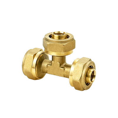 OEM PEX AL PEX Gasrohr Messing Kupplung Adapter Steckdose Sanitärleitung Rohrbefestigungen Ellenbogen Tee Kompressionsbefestigung