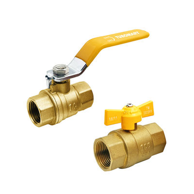 Hochwertiges NPT Messing-Kern Messing-Körper 1/4''- 2'' Wasserventil Weibliche Schnur Messing Ballventil zur Wasserkontrolle