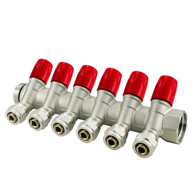 Tubomart 2-12 Steckdosen Fußbodenheizung Wasserverteiler PEX Messing Manifold für die Wasserkontrolle