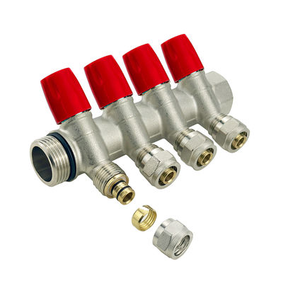 Langlebige Messingventile Messing-Pex-Manifold in kundenspezifischer Farbe für Sanitäranlagen