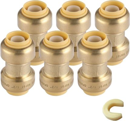 Messing-Legierung Sanitäranlagen Schubarmaturen 10mm/12mm/14mm PEX Rohrreduktor Gerade Schweiß Verbindung Schmiede Tees Modell Kompressionskopf