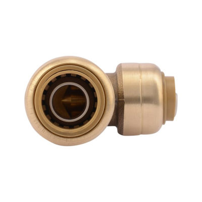 Tubomart SharkBite 1 / 2 in Schub-zu-Verknüpfen x 3 / 8 in Schub-zu-Verknüpfen 90 Grad Verringerung Ellbogen Messing-Fittings