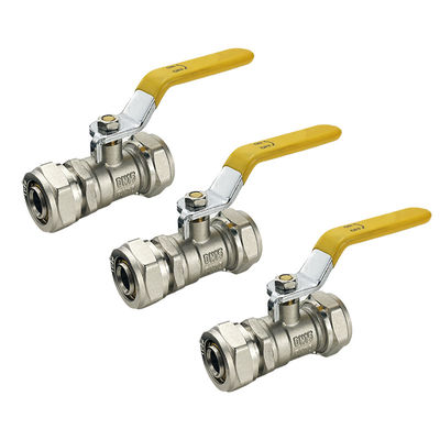 Tubomart 1/2 3/4 Zoll Gelb Griff Gas Steuerventil Messing Kugelventil für Gas Gasventil