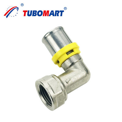 Tubomart Sanitärsystem mit Pex Al Pex Press TH-Typ-Fittings Natürliche Messingfarbe HPB58-3A Körpermaterial für Gas
