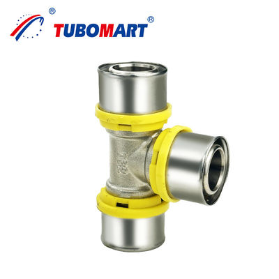 Messingbefestigungen 1620mm Pex Al Pex Rohrpressebefestigungen TH Typ Ss304 Hülsenkompressbefestigungen für Sanitäranlagen Pex