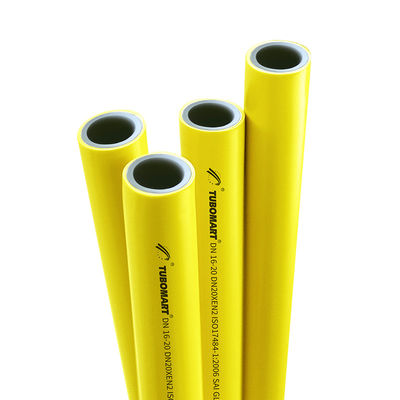 OEM TUBOMART PEX-AL-PEX Gelbe Rohrleitung Hohe Sicherheit Mehrschicht-Aluminiumrohr für Gassystem