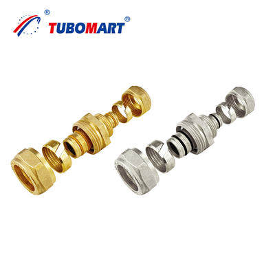 Messing-Gas-Fittings Sanitär-Gas-Schlauch Nippel Cap Tee Socket Gas-Brass-Gewinde Kompressions-Fittings