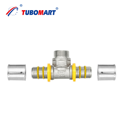 24 Jahre Fertigungserfahrung, kundenspezifische Pex-Al-Pex-Pressfittings für Gas-/Wassersysteme, OEM/ODM unterstützt