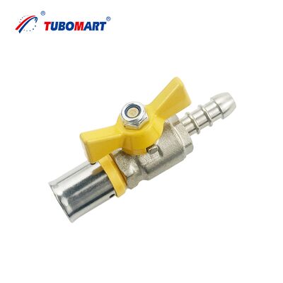 Tubomart OEM Pressfittings aus Messing, Presskugelhähne, U-Profile, für Mehrschichtverbundrohre Pex Al Pex FÜR Gasanlagen