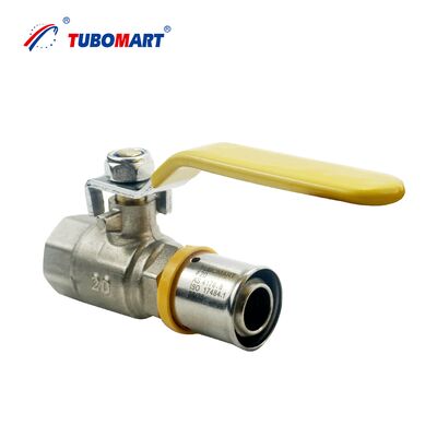 OEM-Kugelventil für Druckgasschlauch mit langem Griff, Größe S16X10, geeignet für PAP-Mehrschichtgasleitungen.